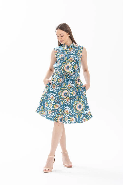 Multi Pattern Colored Dress