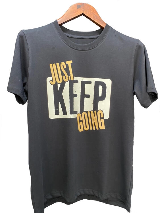 Just Keep Going Baskılı Tişört